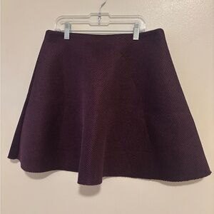 💜 Kate Spade Saturday Deep Purple Waffle Knit Skater Skirt
